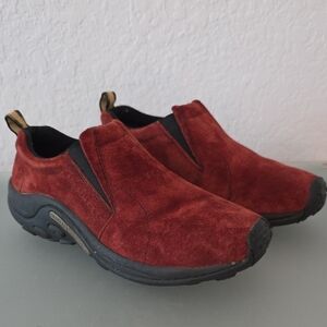 Slip-On Suede Casual Shoes - Rust Red